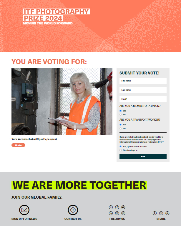 Photo contest from the International Transport Workers’ Federation